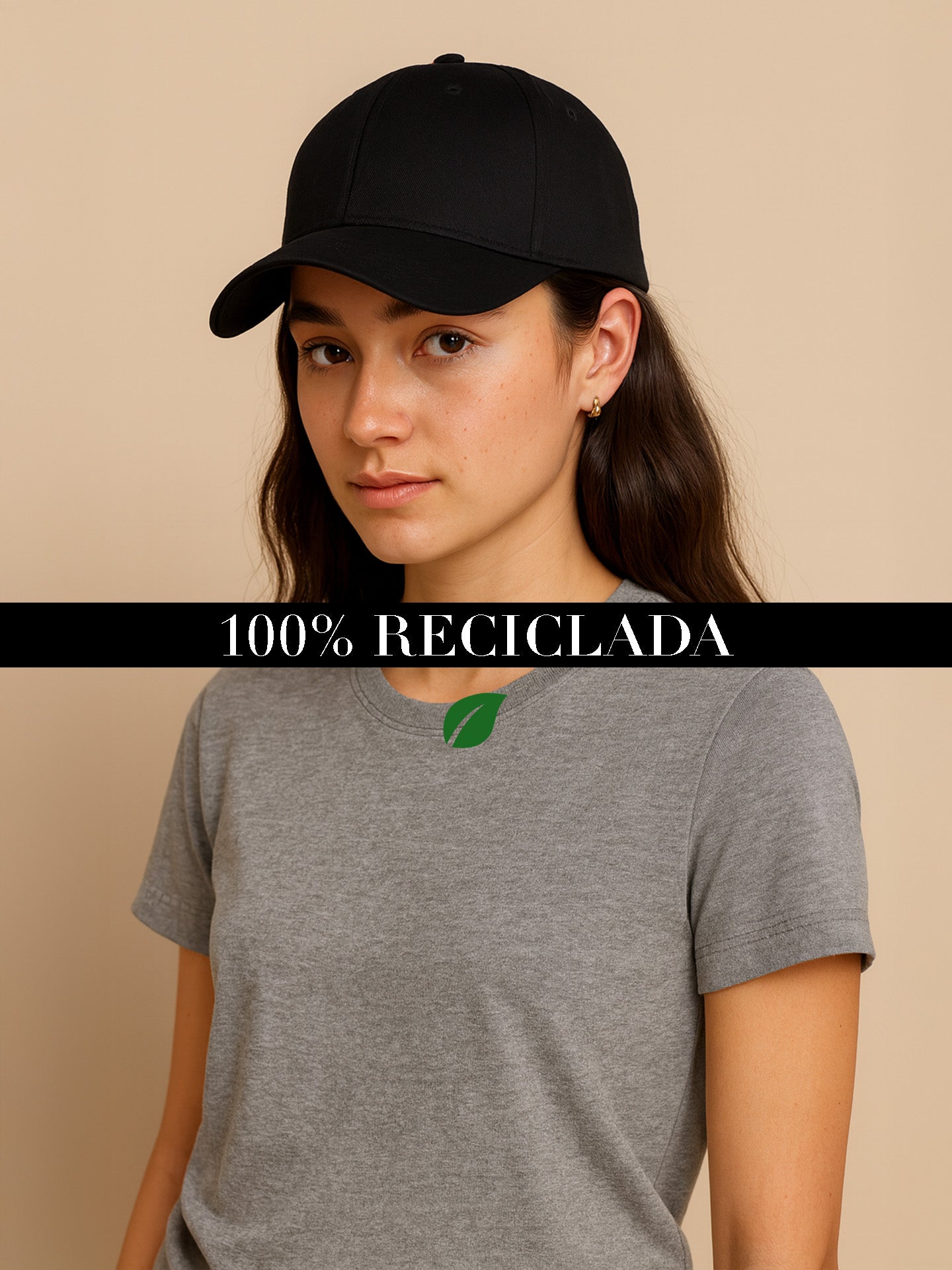 100% RECYCLED CAP - Almônd