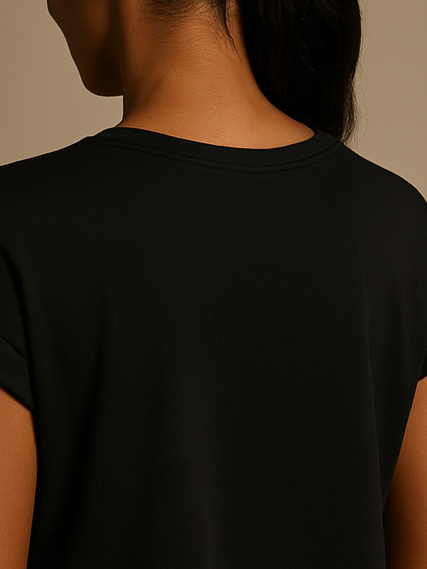 100% ORGANIC COTTON CROP TOP - Almônd