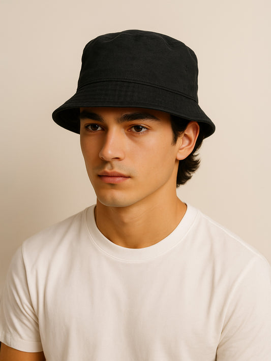 100% RECYCLED BUCKET HAT - Almônd