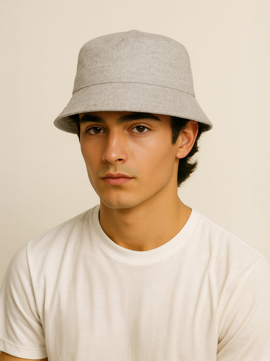 100% RECYCLED BUCKET HAT - Almônd
