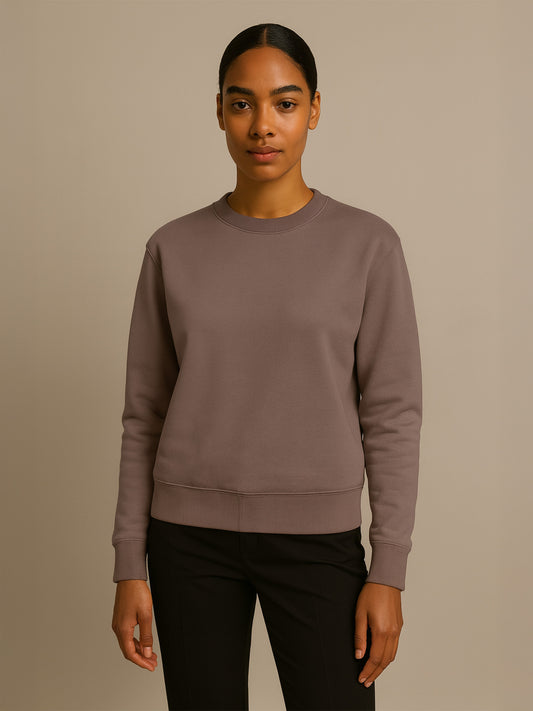 ORGANIC STRUCTURED SWEATSHIRT - Almônd