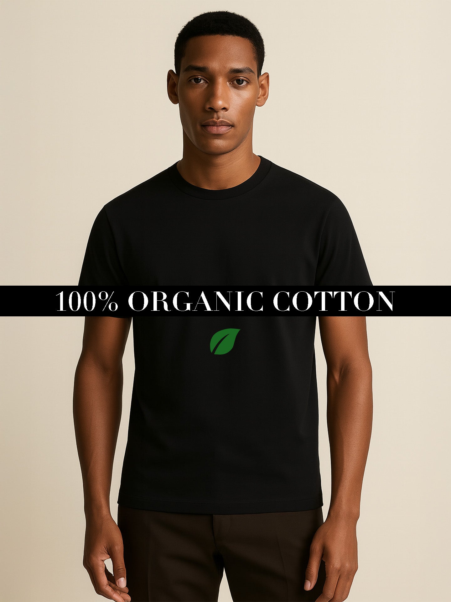 100% ORGANIC COTTON T-SHIRT - Almônd