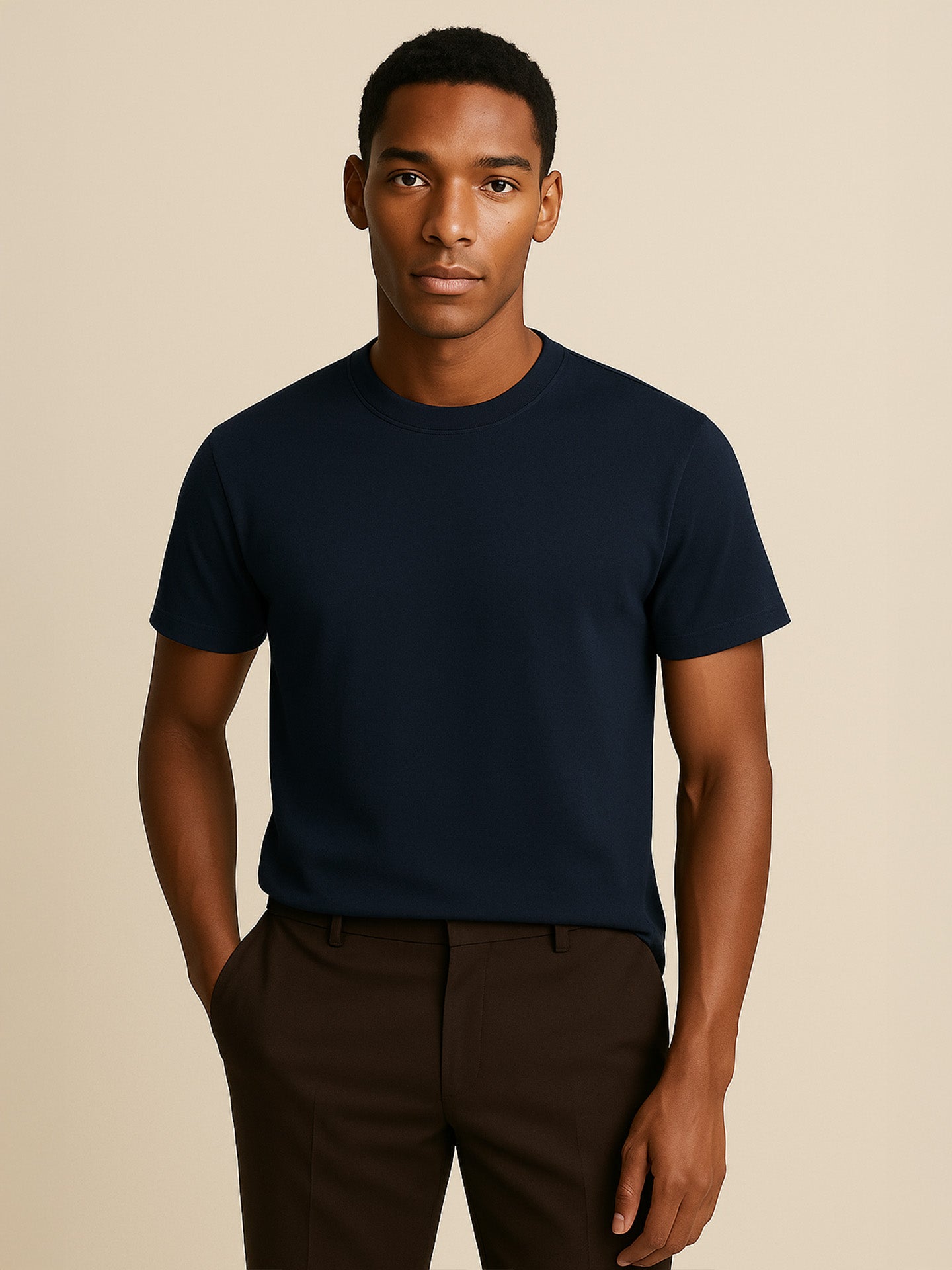 100% ORGANIC COTTON T-SHIRT - Almônd