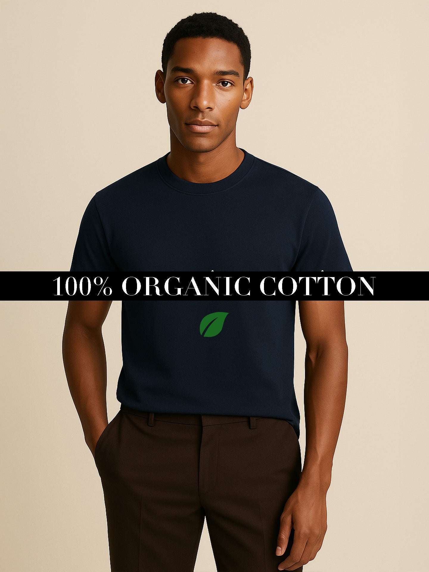 100% ORGANIC COTTON T-SHIRT - Almônd