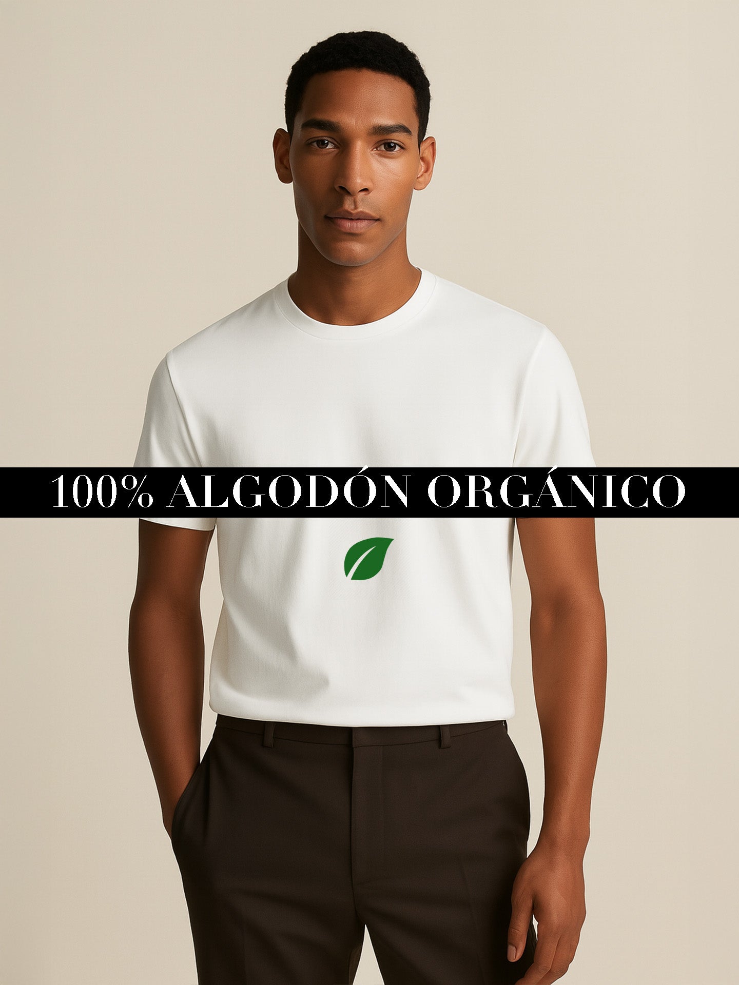 100% ORGANIC COTTON T-SHIRT - Almônd