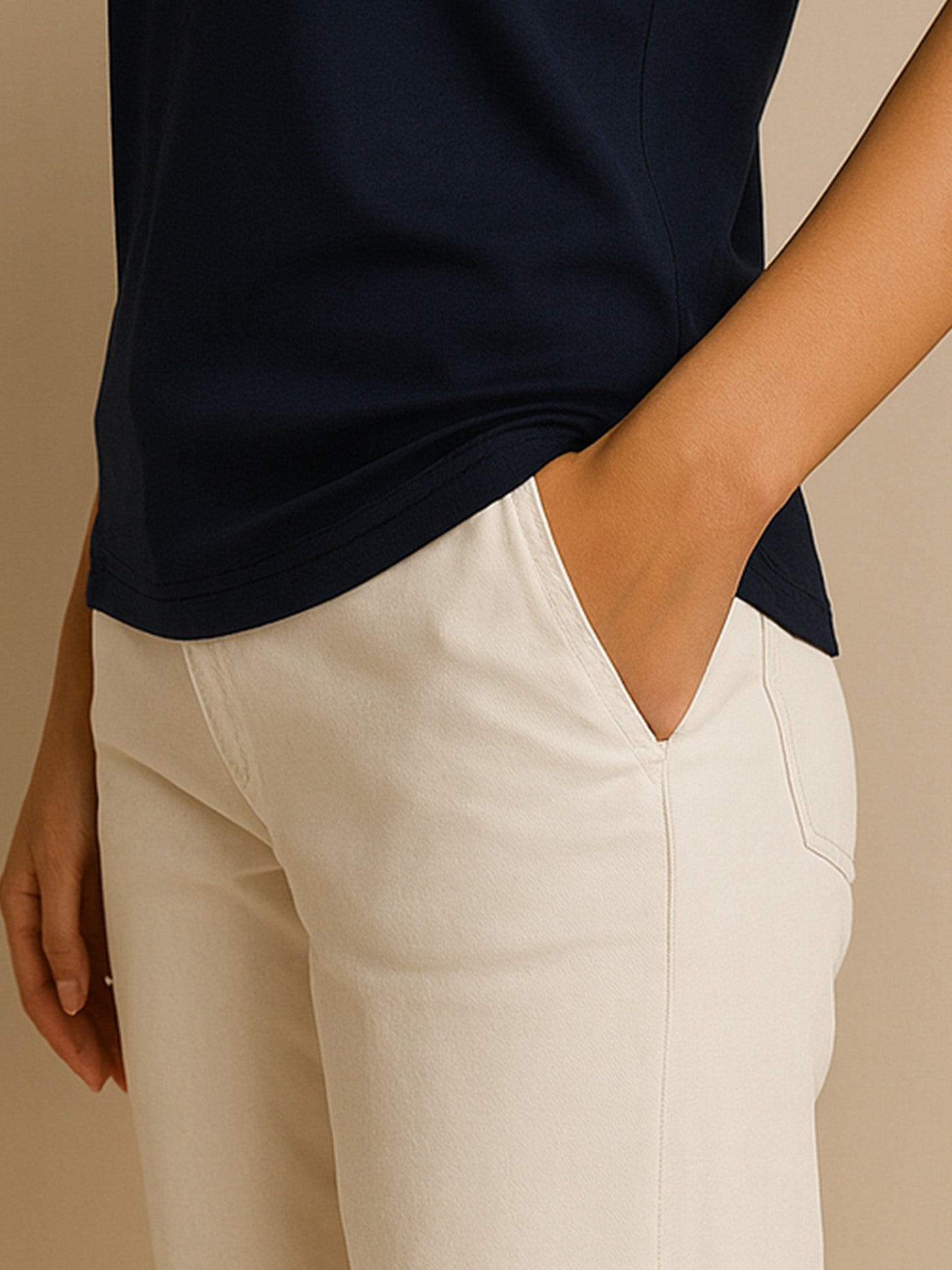 100% ORGANIC COTTON T-SHIRT - Almônd