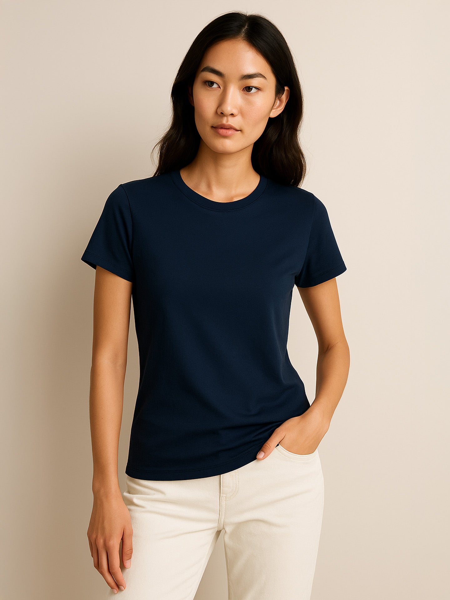 100% ORGANIC COTTON T-SHIRT - Almônd