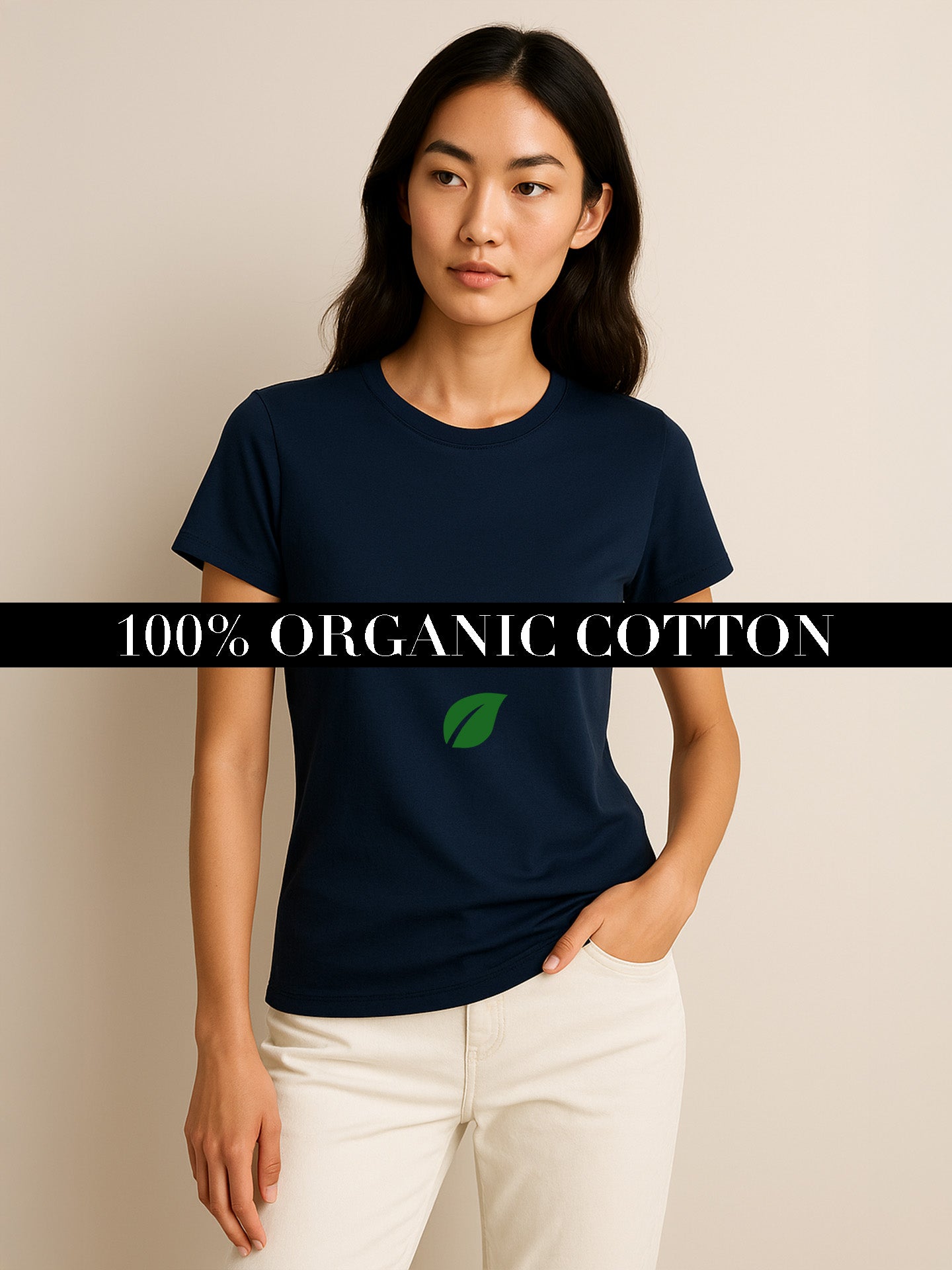 100% ORGANIC COTTON T-SHIRT - Almônd