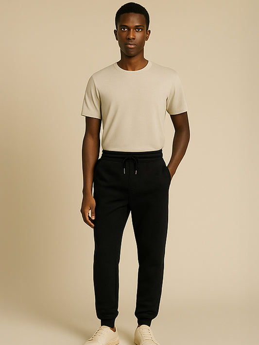 100% ORGANIC COTTON JOGGER - Almônd