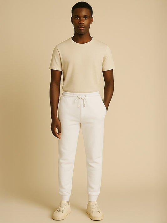 100% ORGANIC COTTON JOGGER - Almônd