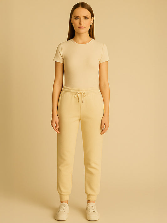 100% ORGANIC COTTON JOGGER - Almônd