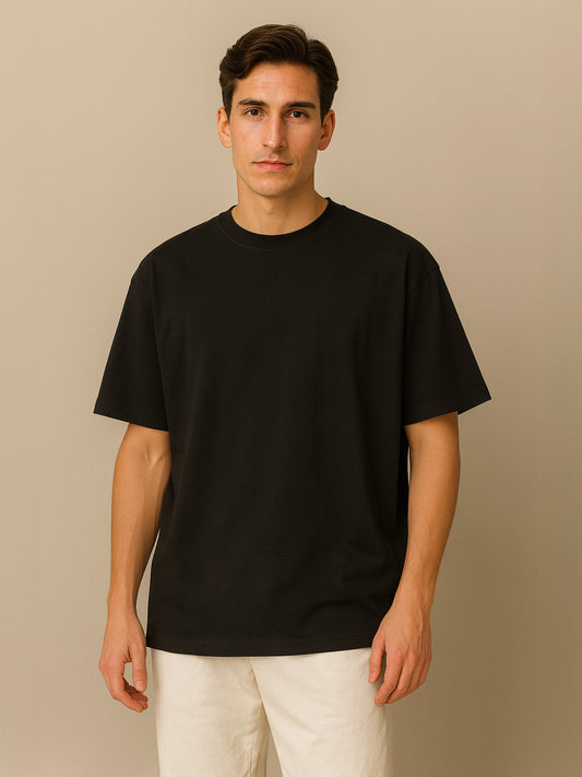 100% ORGANIC COTTON OVERSIZED T-SHIRT - Almônd