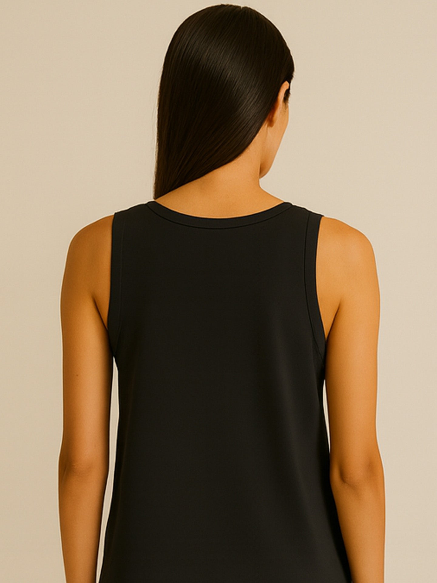 ORGANIC COTTON LOOSE TANK TOP - Almônd