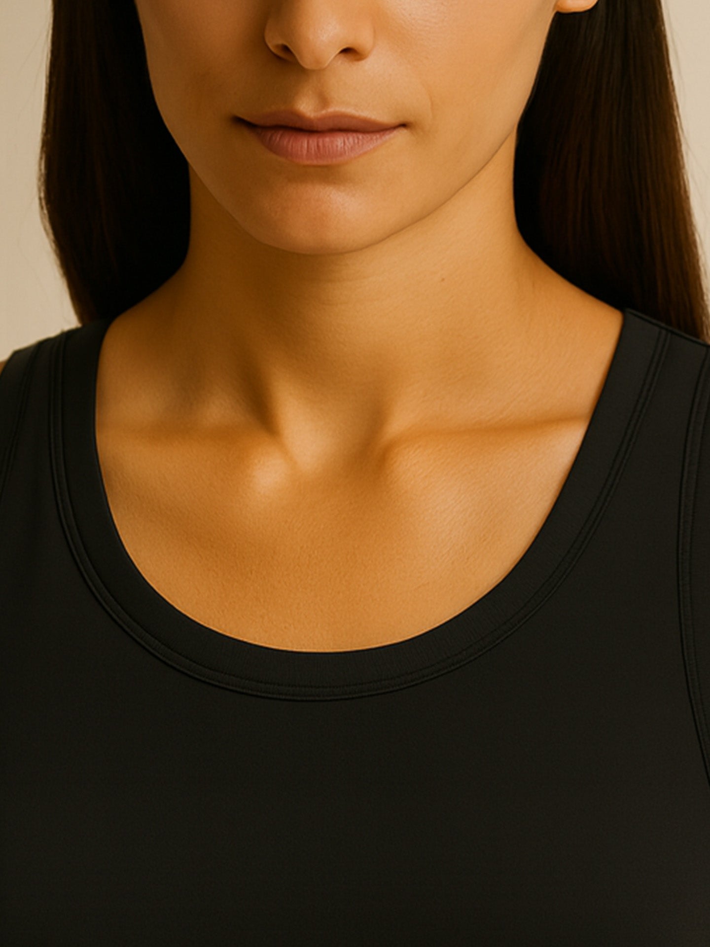 ORGANIC COTTON LOOSE TANK TOP - Almônd