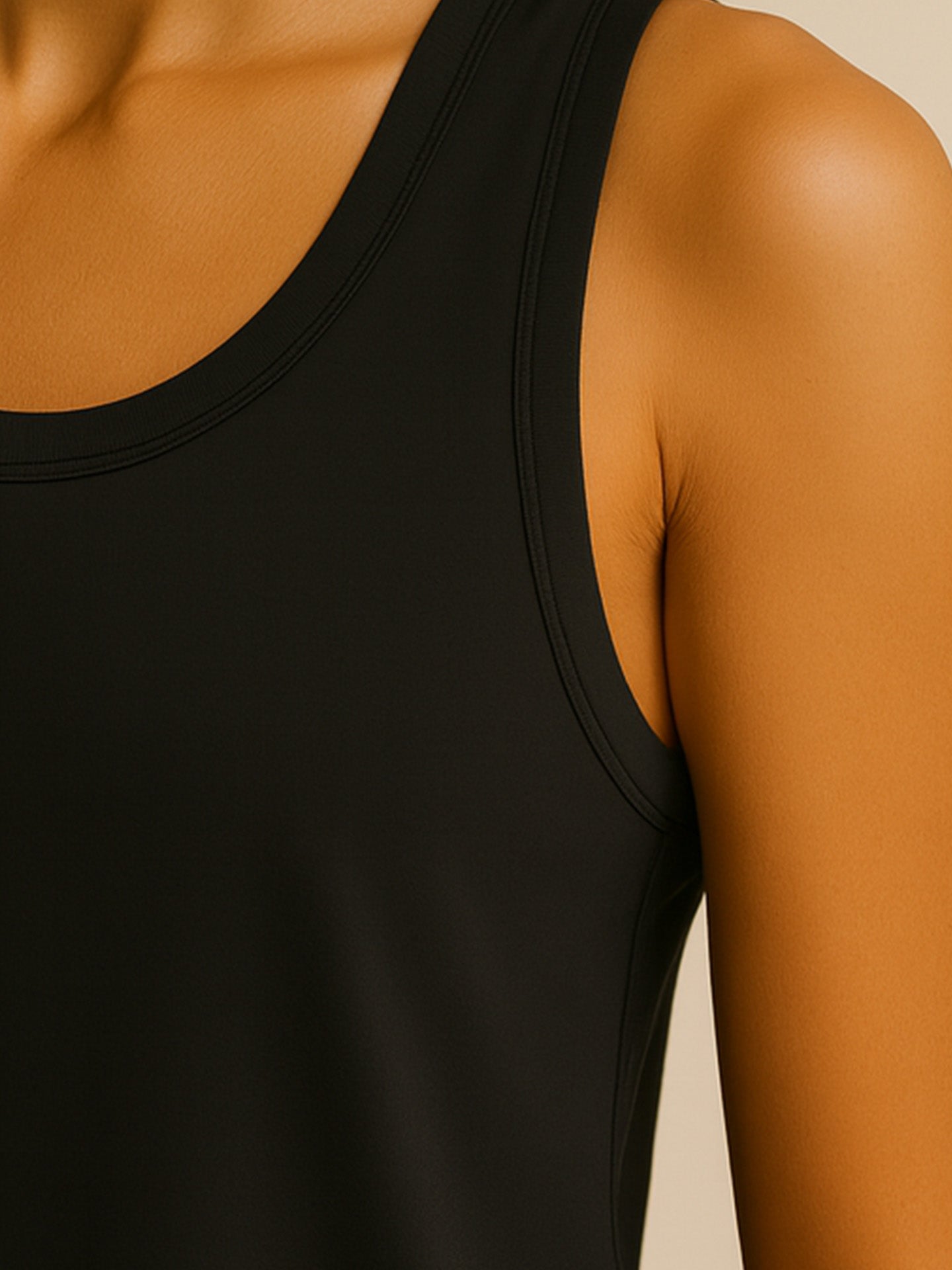 ORGANIC COTTON LOOSE TANK TOP - Almônd