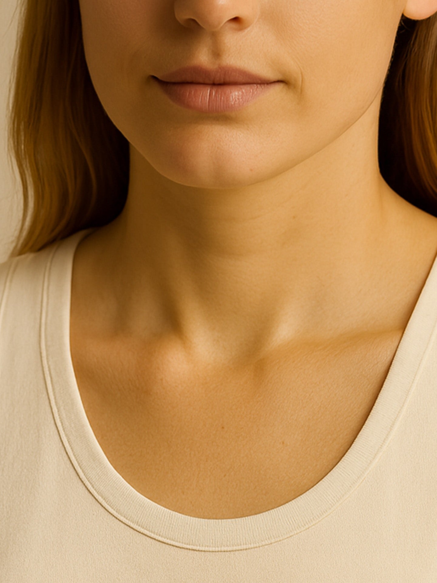 ORGANIC COTTON LOOSE TANK TOP - Almônd