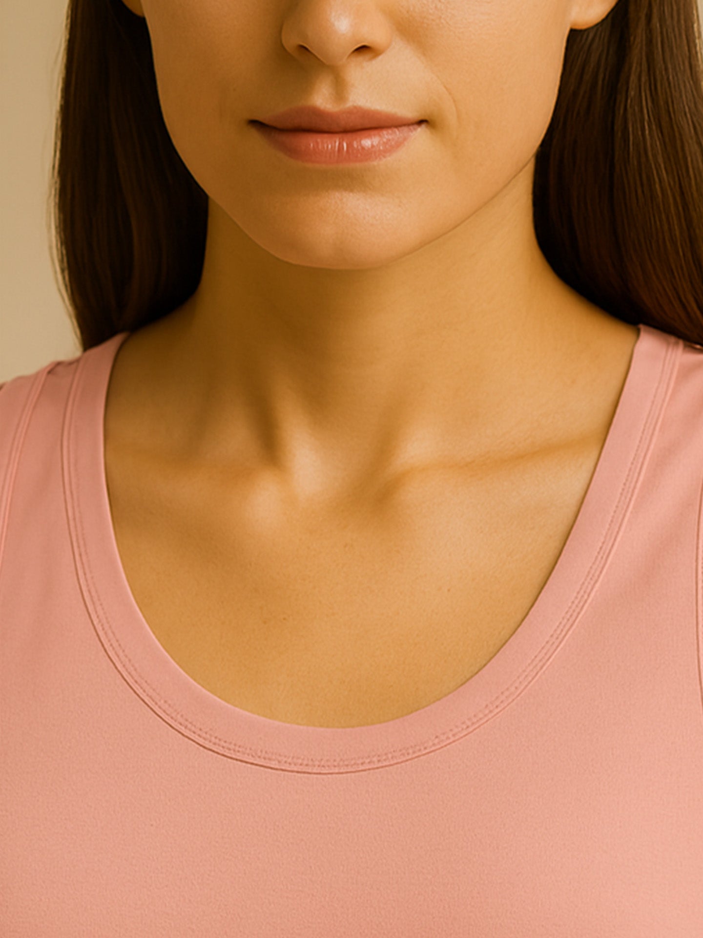 ORGANIC COTTON LOOSE TANK TOP - Almônd