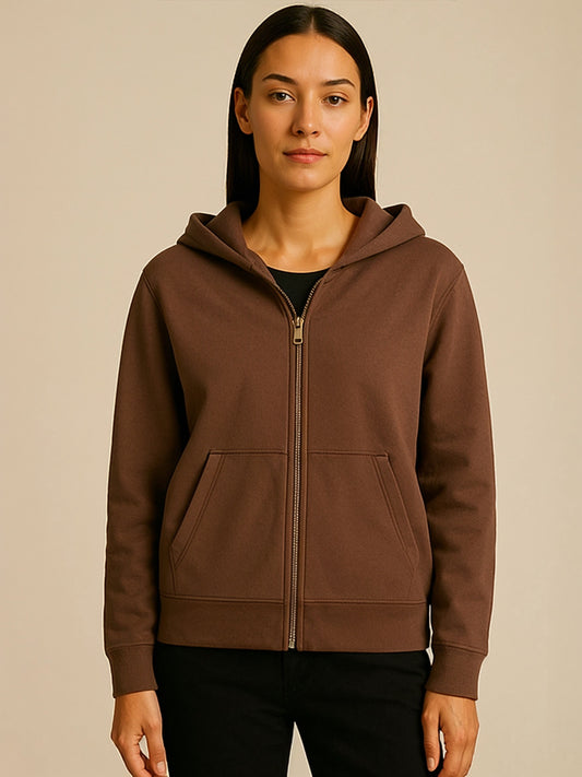 ORGANIC BOXCUT ZIPPER - Almônd